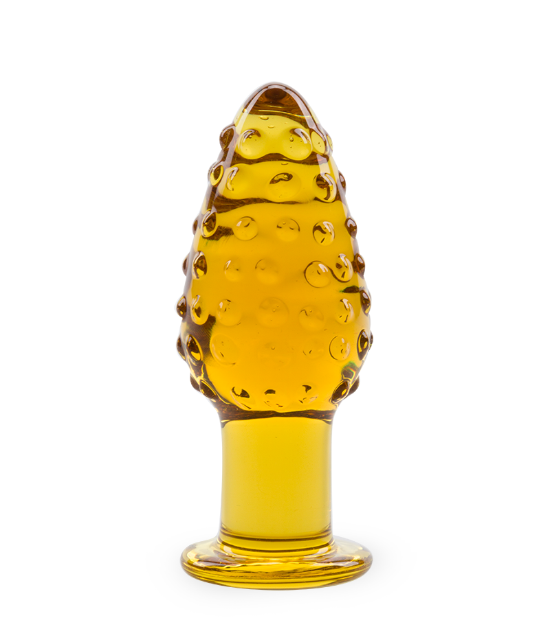 Pineapple glass butt plug