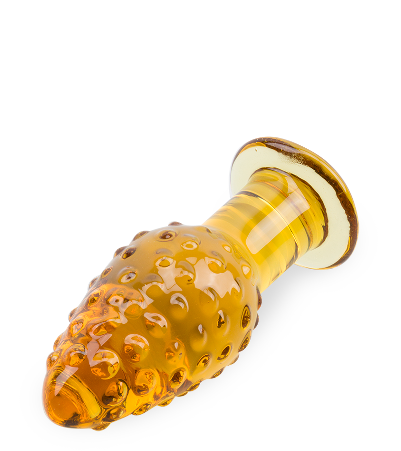 Pineapple glass butt plug