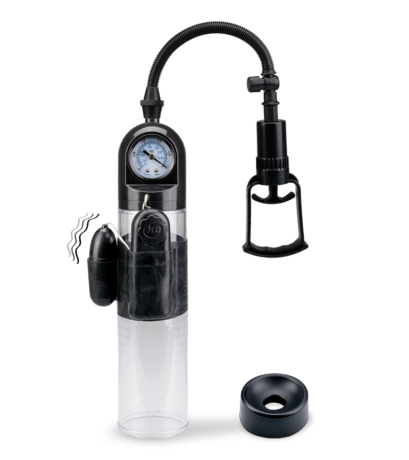 Piston-powered vibrating penis pump