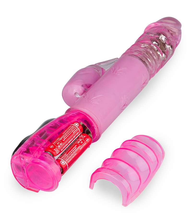 Pleasure thrusting rabbit vibrator