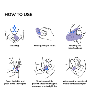 Poppycup menstrual cup 3 sizes