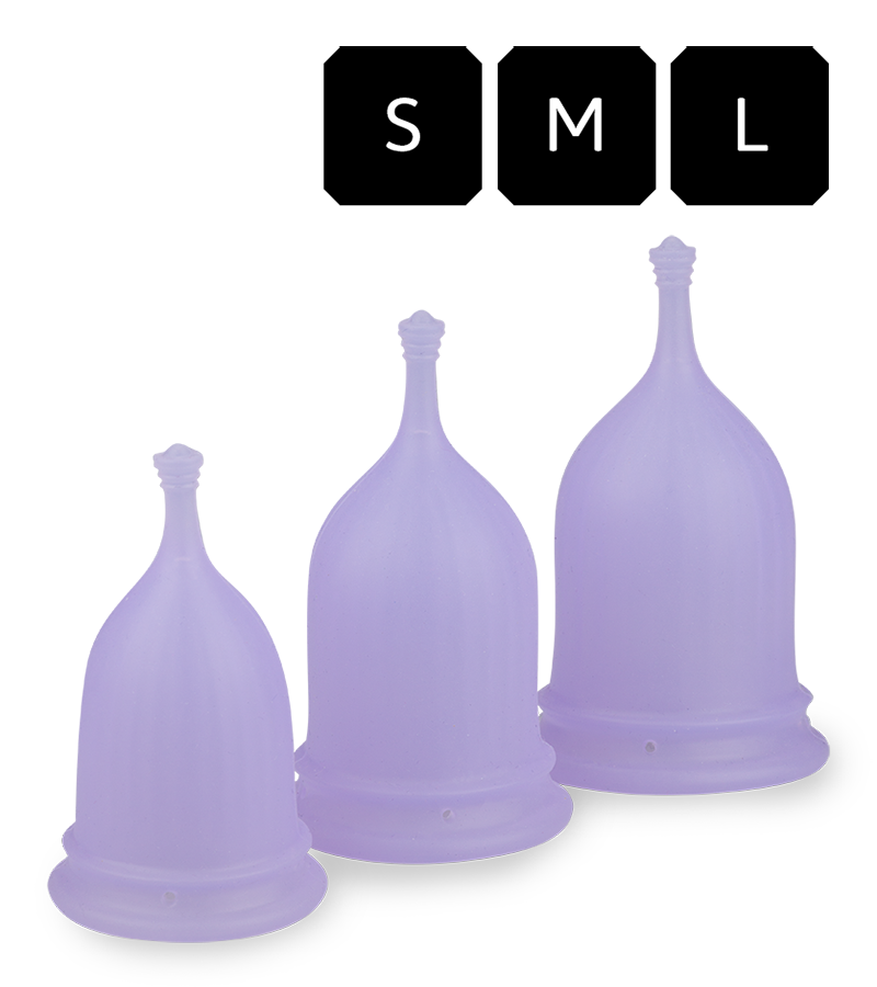 Poppycup menstrual cup 3 sizes