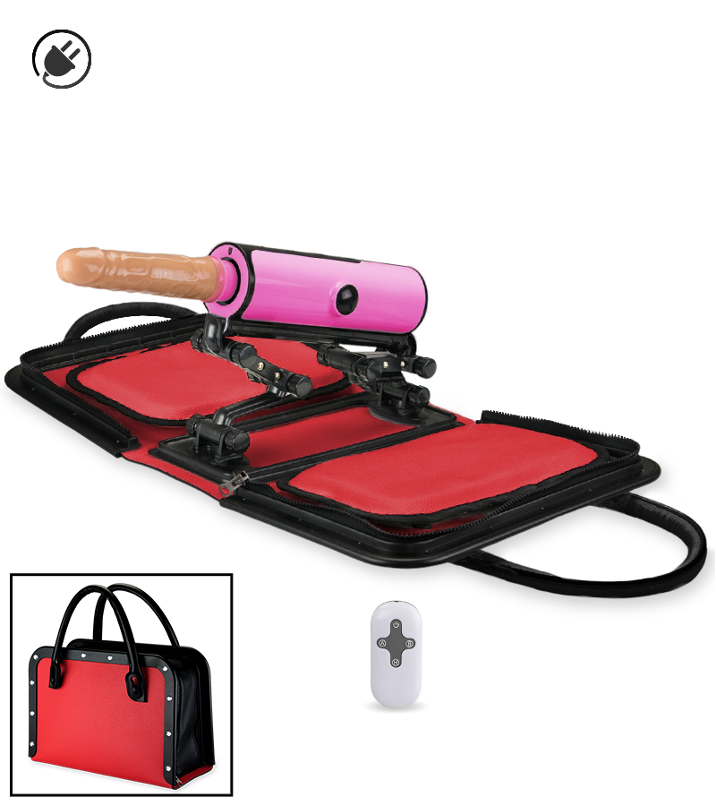 Portable sex machine with 3-mode remote control