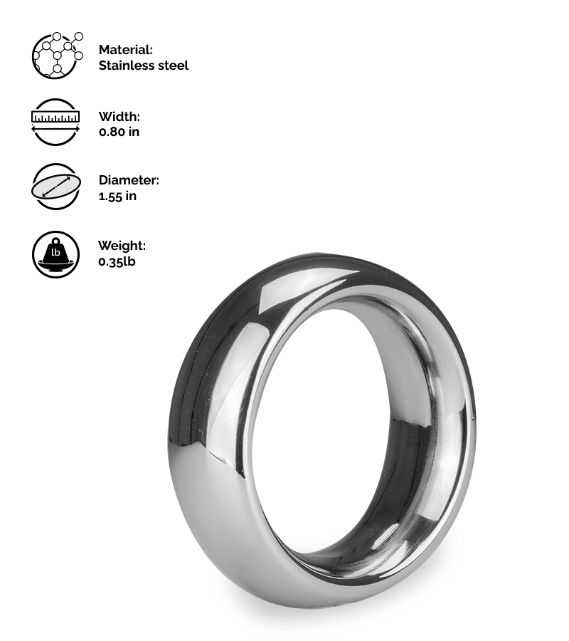 Precious stainless steel cock ring