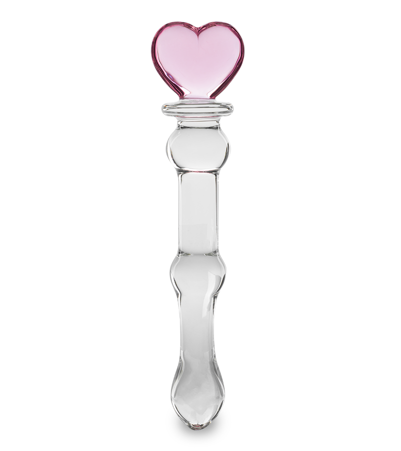 Pretty Heart glass dildo