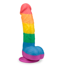 Load image into Gallery viewer, Pride realistic curved suction cup dildo