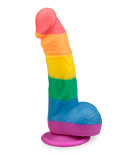 Load image into Gallery viewer, Pride realistic curved suction cup dildo