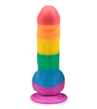 Load image into Gallery viewer, Pride realistic curved suction cup dildo