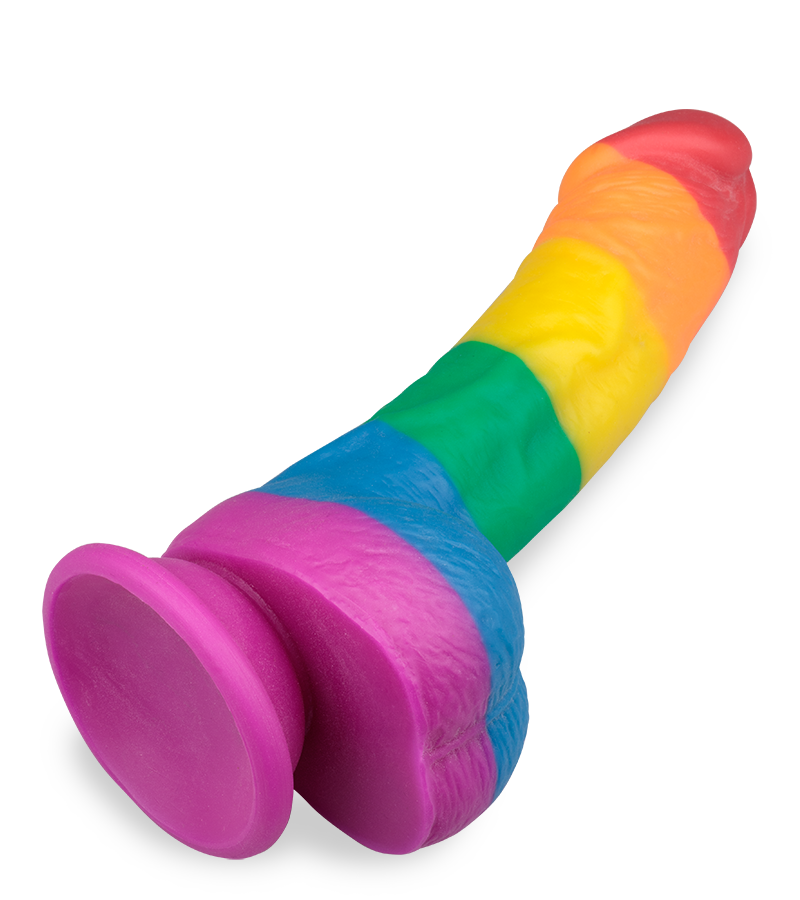 Pride realistic curved suction cup dildo