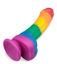 Load image into Gallery viewer, Pride realistic curved suction cup dildo
