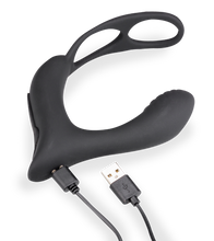 Load image into Gallery viewer, Pro P vibrating prostate massager with double cock ring