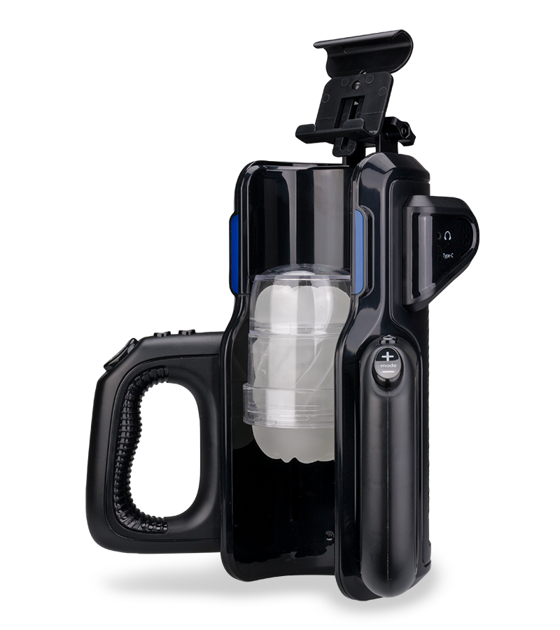 Prodigious Pro masturbator with phone holder