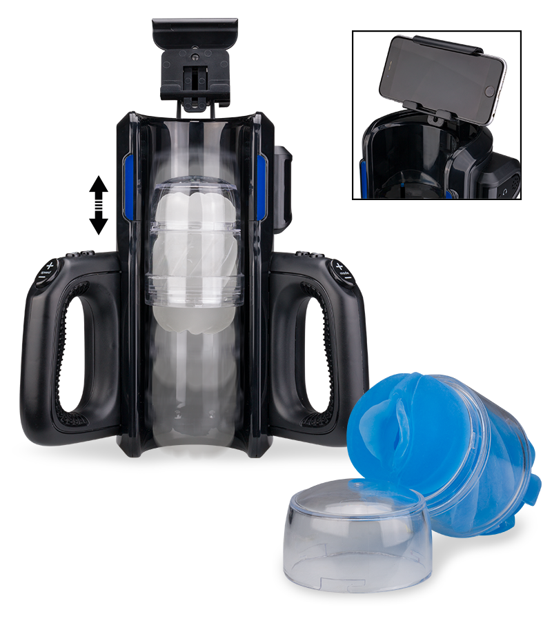 Prodigious Pro masturbator with phone holder