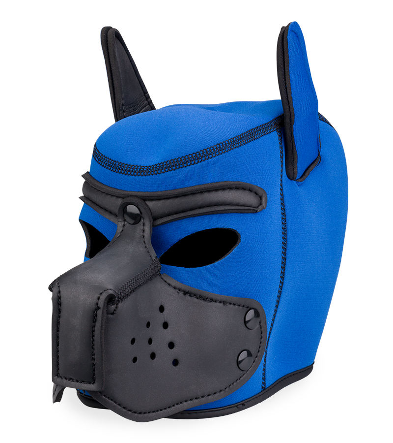 Puppy Play colourful neoprene dog hood