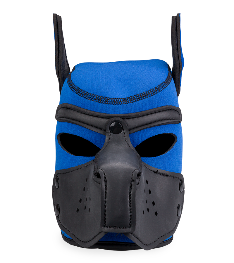 Puppy Play colourful neoprene dog hood