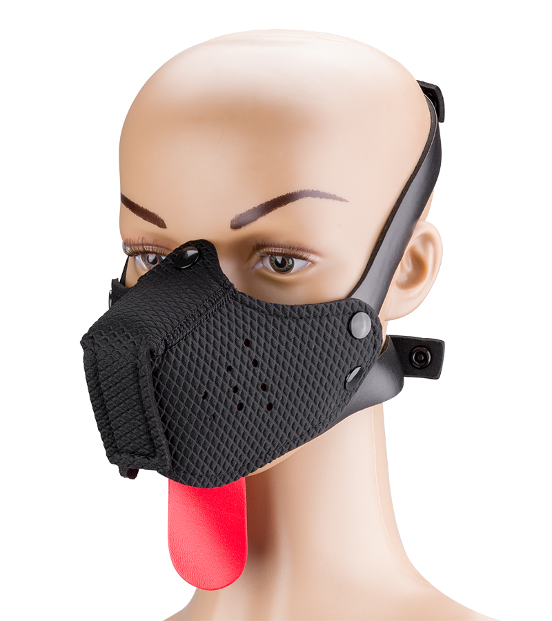 Puppy Play muzzle with tongue
