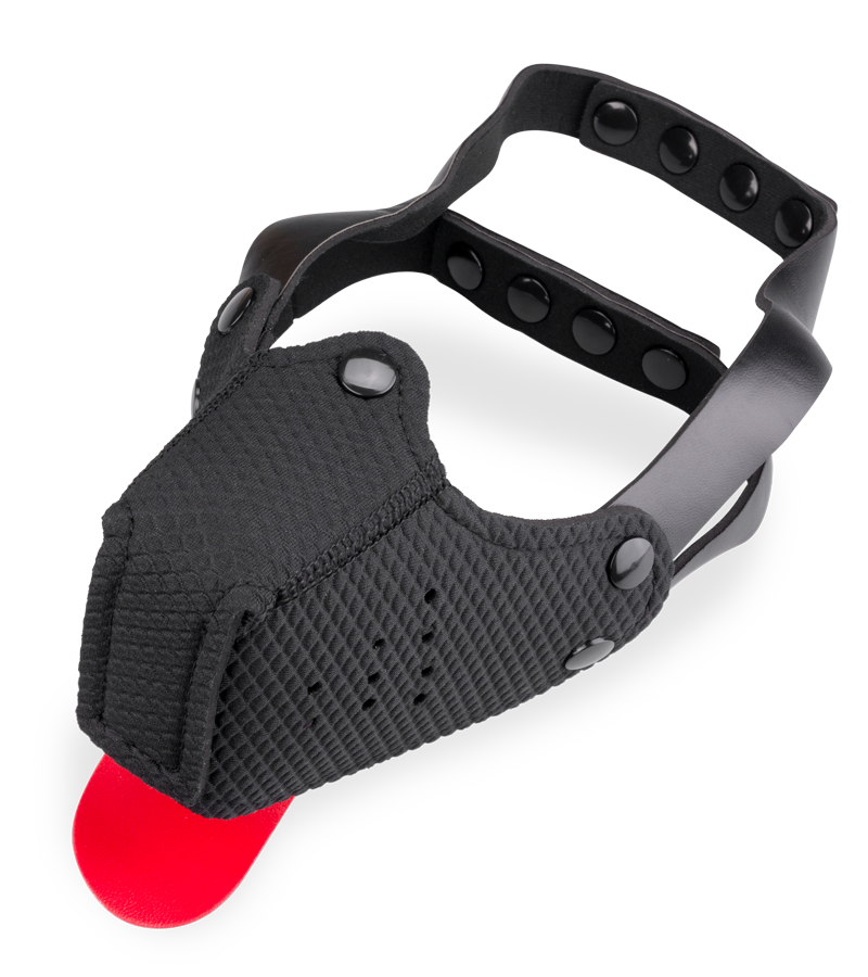 Puppy Play muzzle with tongue