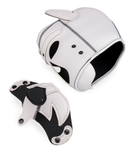 Load image into Gallery viewer, Puppy play neoprene dog hood with moustache