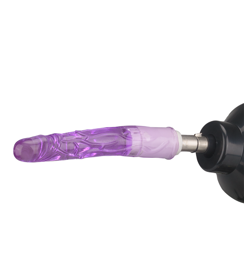 Purple dildo attachment for sex machine