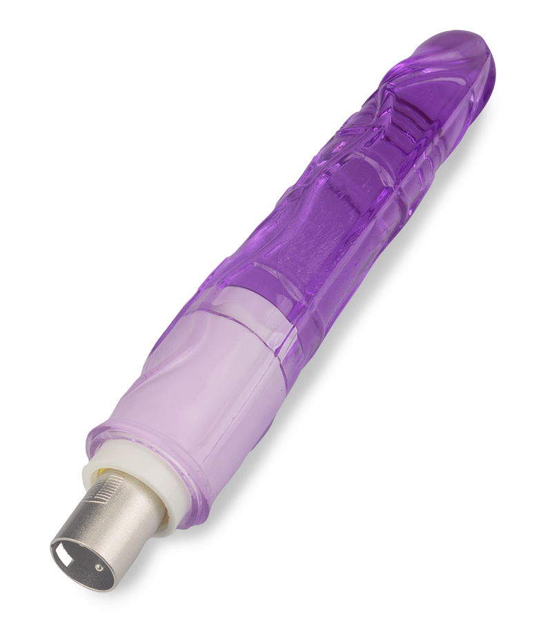Purple dildo attachment for sex machine
