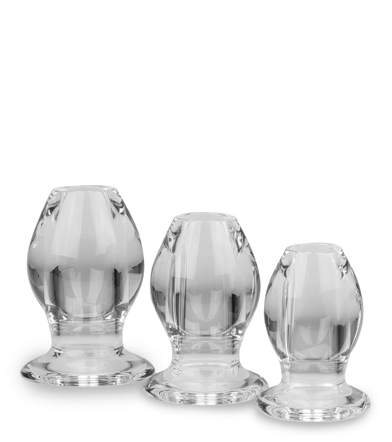 Quory set of 3 hollow butt plugs