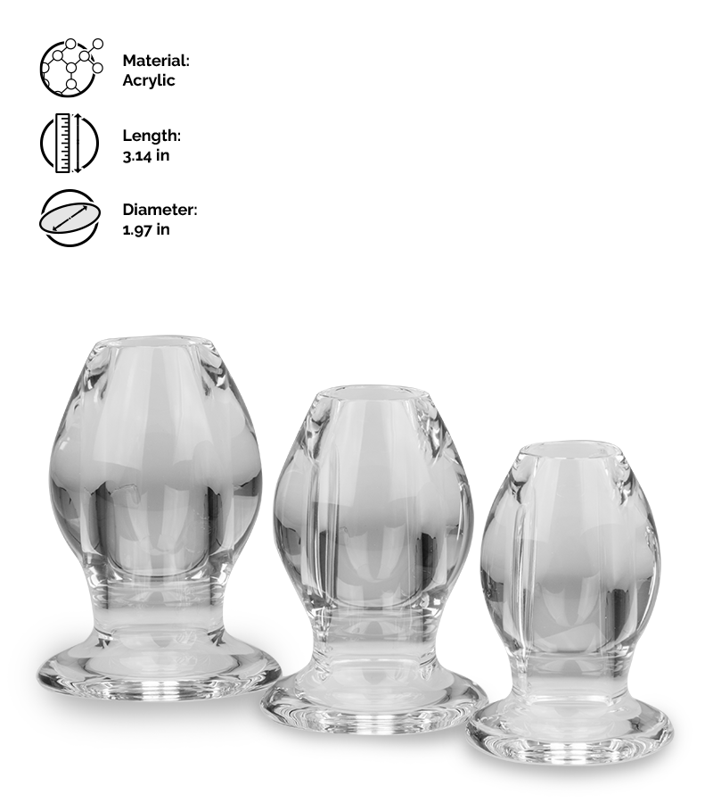Quory set of 3 hollow butt plugs