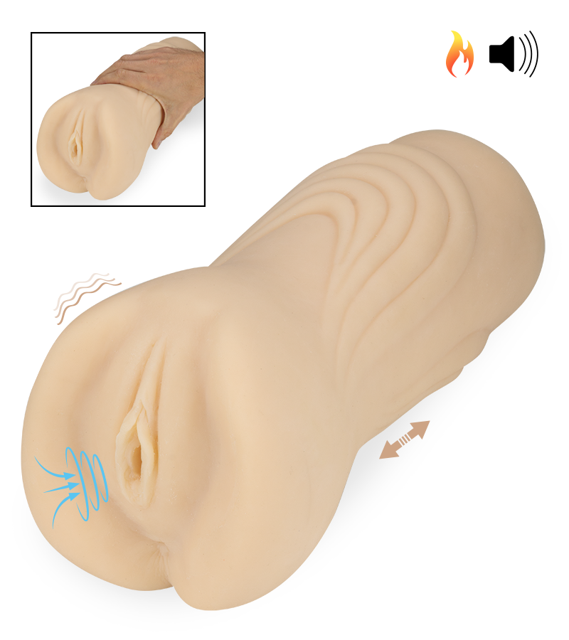 Raffaela TPE vaginal masturbator with suction, thrusting, vibration and heating functions