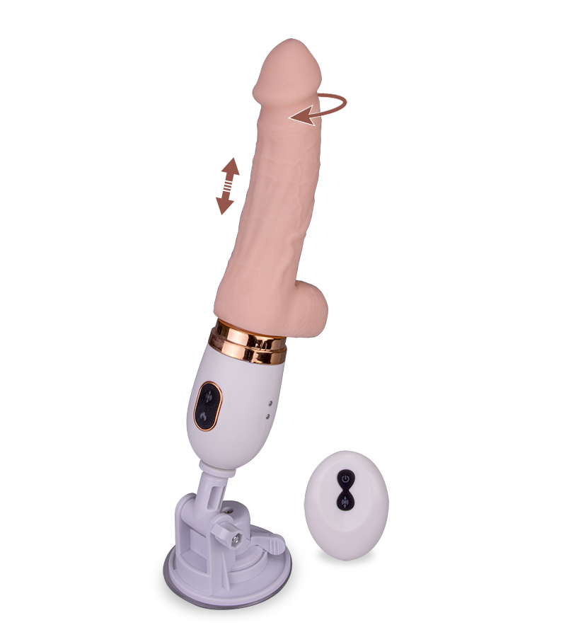Randy remote-controlled rotating suction-cup dildo