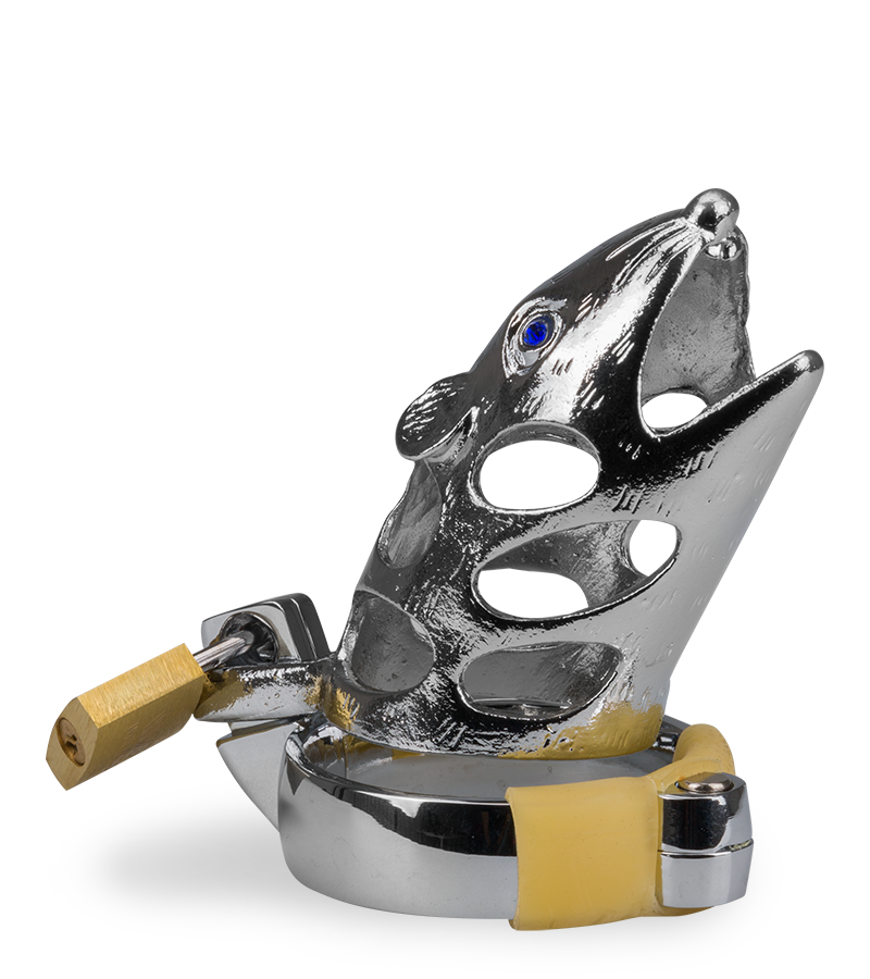 Rat Chinese zodiac penis chastity cage