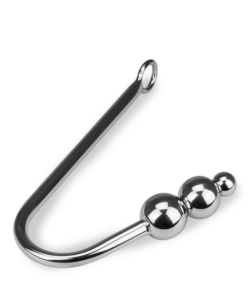 Rattlesnake triple-bead anal hook