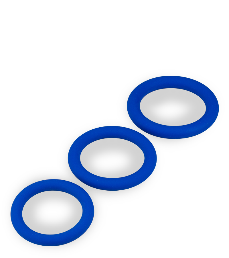 Raven set of three medical-grade silicone cock rings