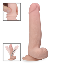 Load image into Gallery viewer, Real Skin bendable suction-cup dildo 8.25 inches