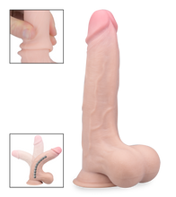 Load image into Gallery viewer, Real Skin bendable suction cup dildo 8.75 inches