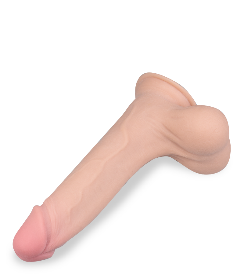 Real Skin bendable suction cup dildo 8.75 inches