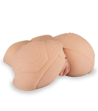 Realistic ass with tight jean shorts