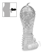 Load image into Gallery viewer, Realistic crystal vibrating textured penis sleeve