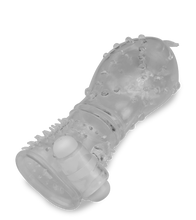 Load image into Gallery viewer, Realistic crystal vibrating textured penis sleeve