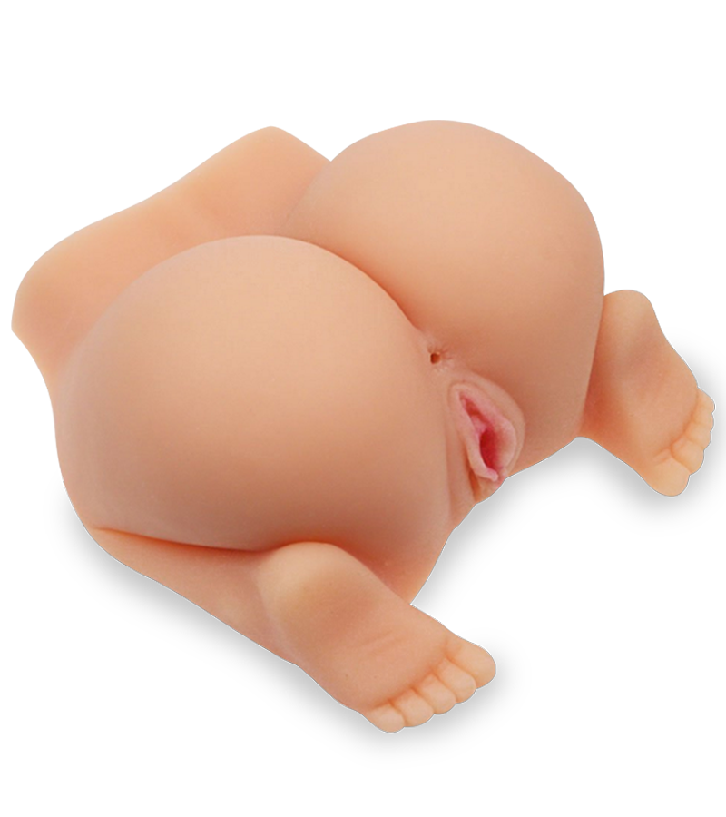 Realistic doggy-style vagina and ass masturbator