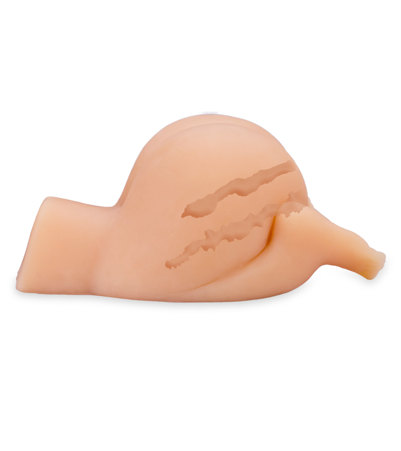 Realistic doggy-style vagina and ass masturbator