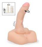 Realistic rotating and vibrating dildo