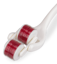 Load image into Gallery viewer, Red and white double Wartenberg pinwheel