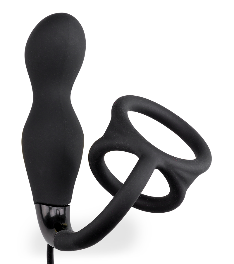 Remember small prostate massager with double cock ring