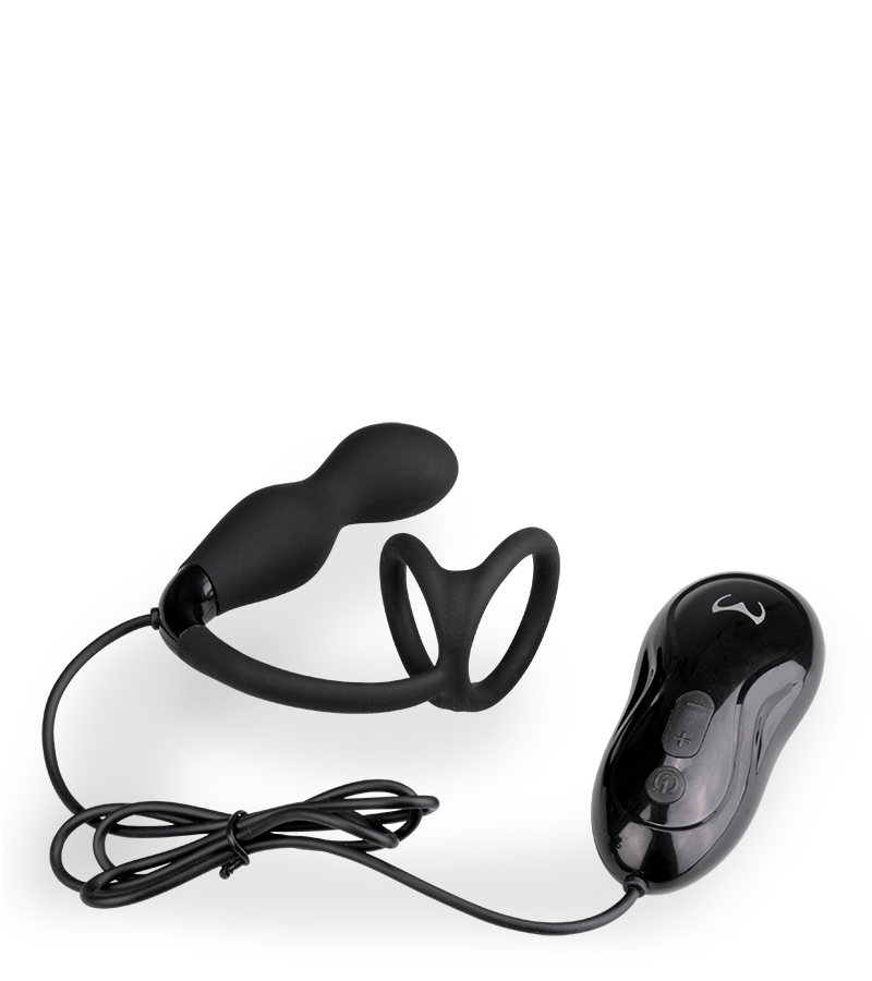 Remember small prostate massager with double cock ring