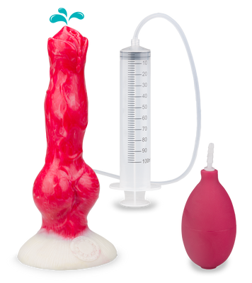 Rexxie suction-cup ejaculating dog dildo