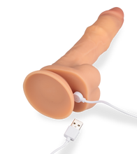 Load image into Gallery viewer, Riccardo vibrating and massaging silicone dildo