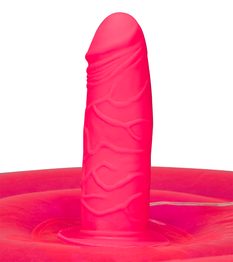 Ride Me round inflatable pillow with vibrating dildo