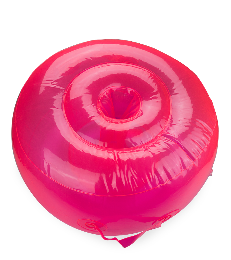 Ride Me round inflatable pillow with vibrating dildo