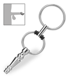 Rocket pierced penis plug with rings