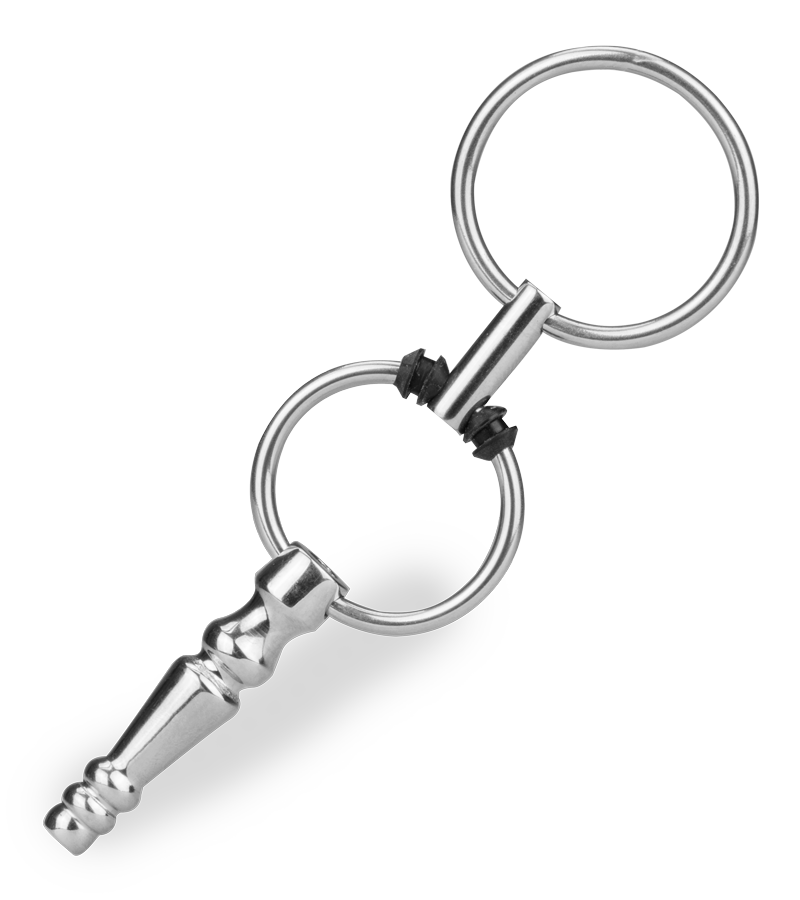 Rocket pierced penis plug with rings