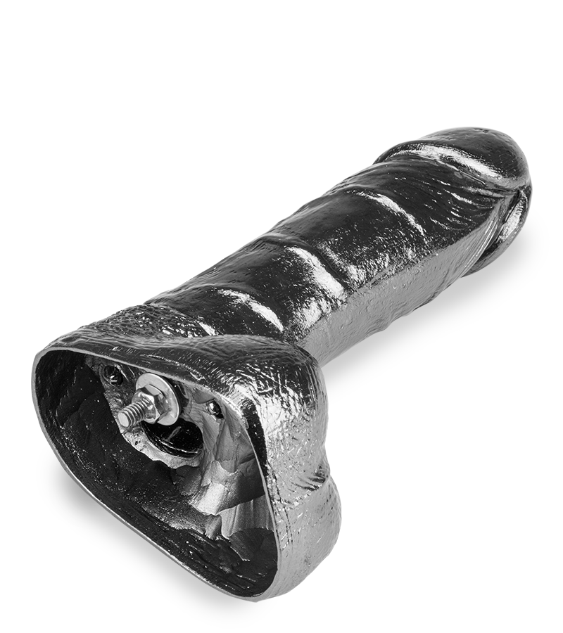 Rocky realistic metal dildo